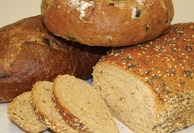 A selection of bread we sell in the shop